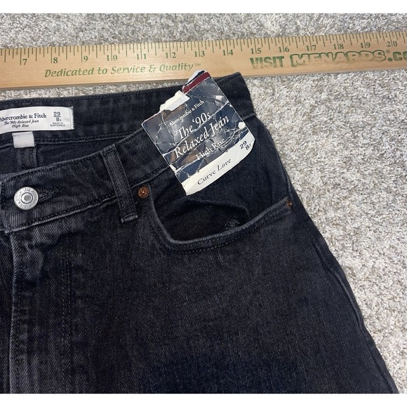 Abercrombie & Fitch The 90's Relaxed Jean Curve Love Twisted Seam Vent 29/8s NWT - Picture 4 of 9